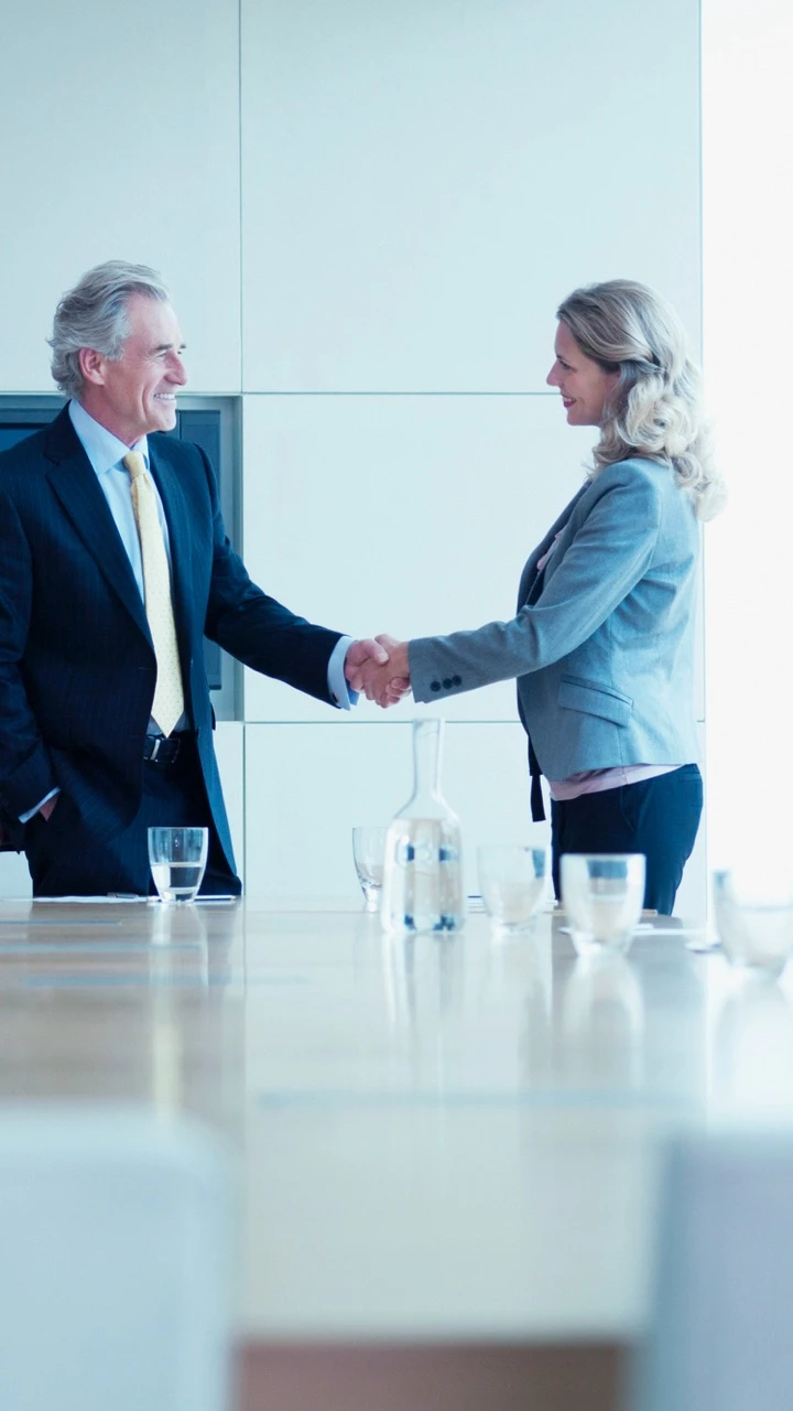 Two people shaking hands
