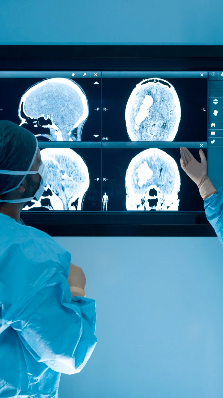 doctor looking at x-rays