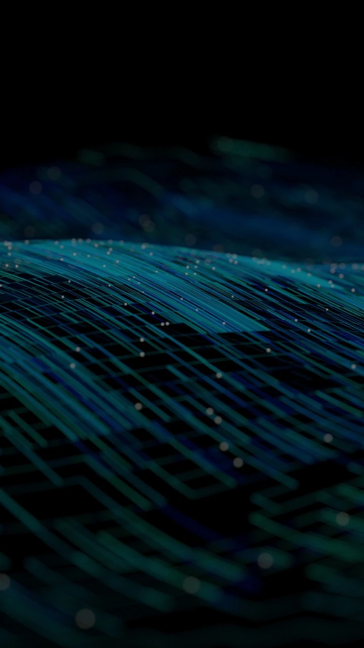 Blue data waves